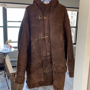 Vintage Sawyer of Napa Mens Suede/Wool Hood Jacket